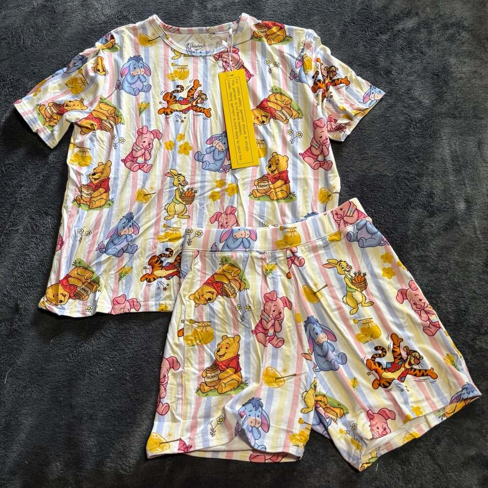 Weiwei Winnie The Pooh Short Pajamas Size 7-8T